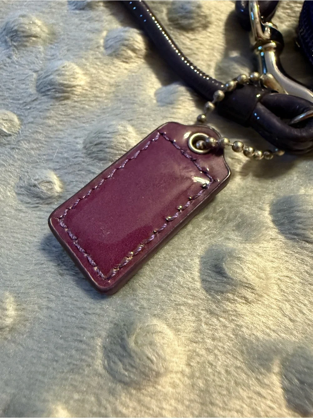 Coach Purple Plaid Poppy Wristlet iPod/Phone Case with Strap